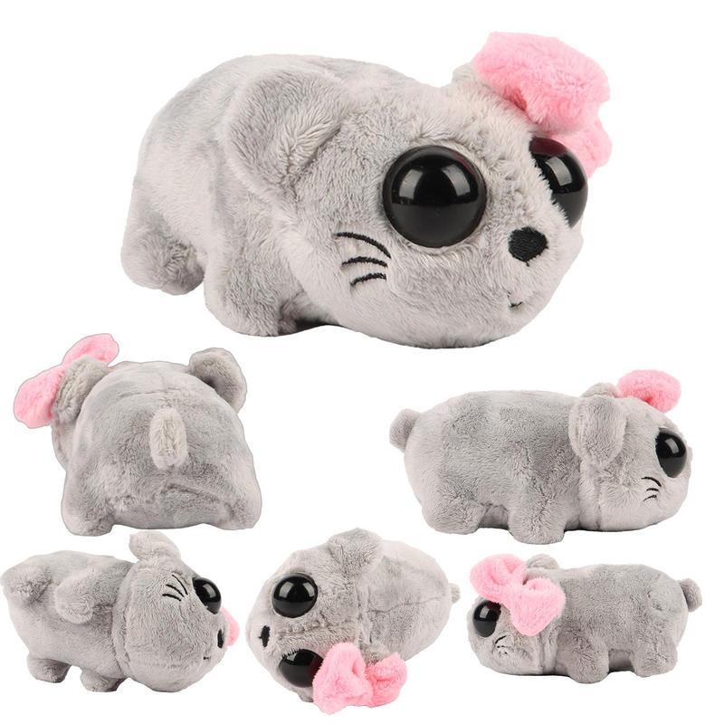 Sad Hamster Plush Toy Doll Hamster with Built-In Violin Sound Soft Cuddly Sad Hamster Toy Cute Mouse Doll Stuffed Animals Toys