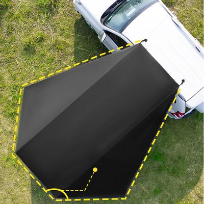 General Bat Wing SUV Side Awning 2.8x3.8m Triple Black-Coated 99% Waterproof Car Shelter for Camping with Mounting Kit