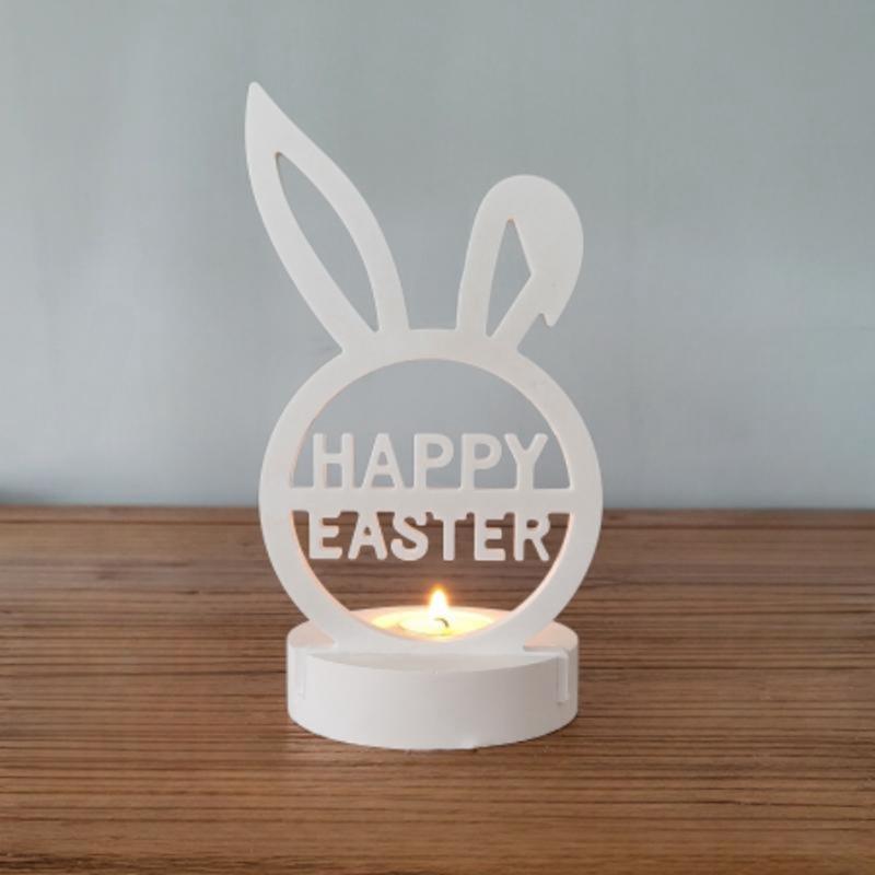 3D Królik Świecznik Formy Silikonowe Królik Wielkanocny Forma z Żywicy Świeczniki Formy Odlewnicze Dekoracje Stołu DIY