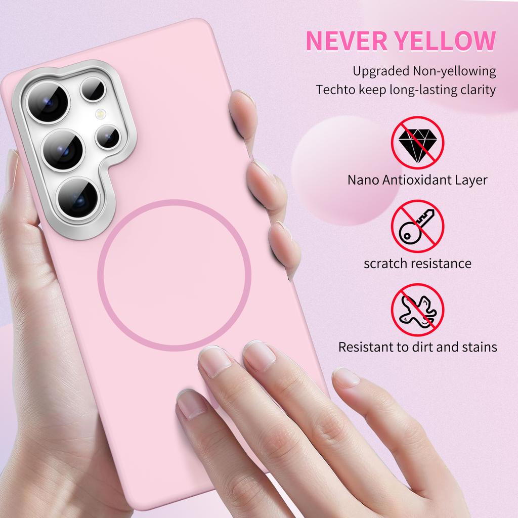 Simple Hard PC Magnetic For Magsafe Case For Samsung Galaxy S25 S24 S23 S22 Ultra A32 A52 A23 A33 A53 A14 A24 A34 A56 A36 Cover