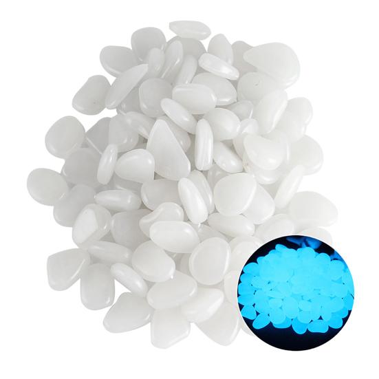 Piedras de Jardín Luminiscentes, Guías Nocturnas de 1 cm de Rocas Luminosas, Piedras Decorativas para Acuario, Piedras Resinosas Brillantes para Paisajismo Exterior y Caminos