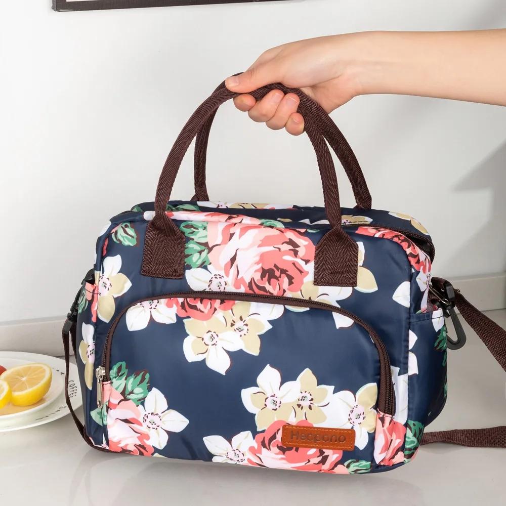 Oxford Cloth Thermal Bag Portable Large Capacity Cross-body Portable Lunch Box Bag Cooler Bag Lunch Bags for Women Kids