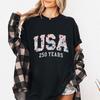 T Shirt Women Cotton Short Sleeve O Neck Casual Fashion Usa 250 Years Floral Print Top For Her Summer Holiday Gift