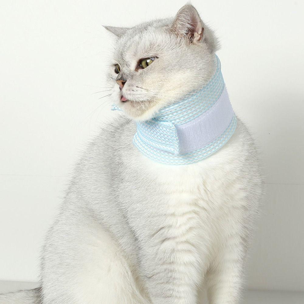 Mesh Cat Recovery Collar Soft Pet Anti-lick Collar Pet Wound Recovery Collar  Allergy Prevention