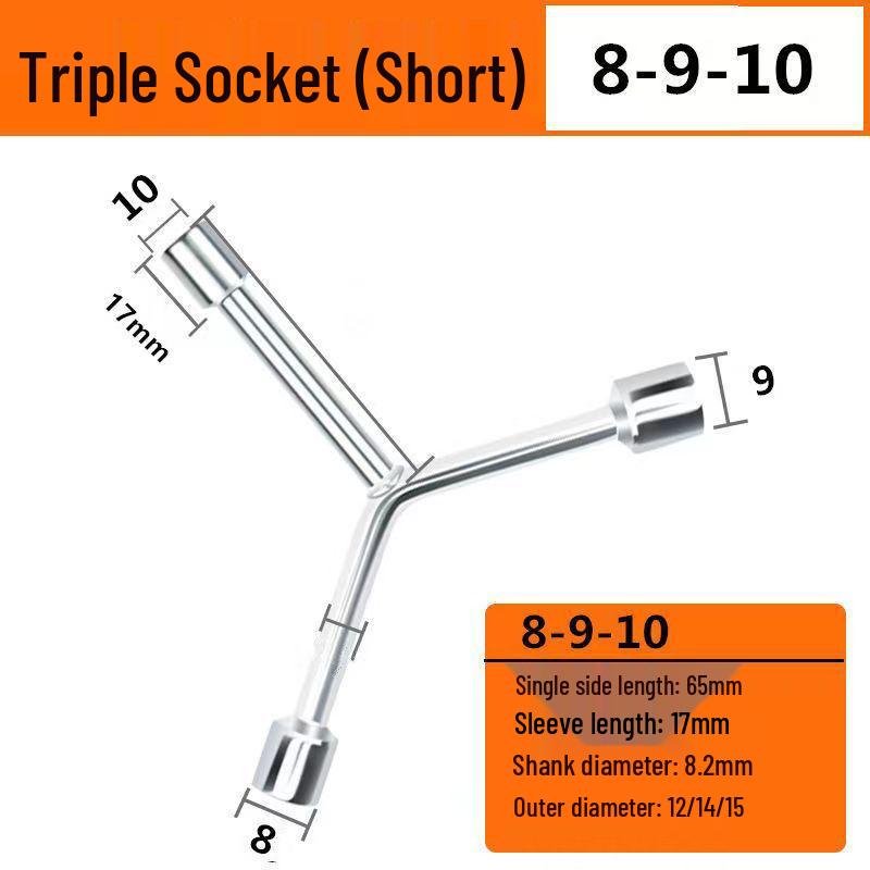 Triple Y-Type Universal Hex Socket Wrench Set for Motorcycles