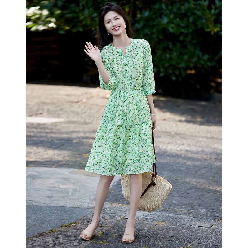 Demana Women's Printed A-Line Midi Dress