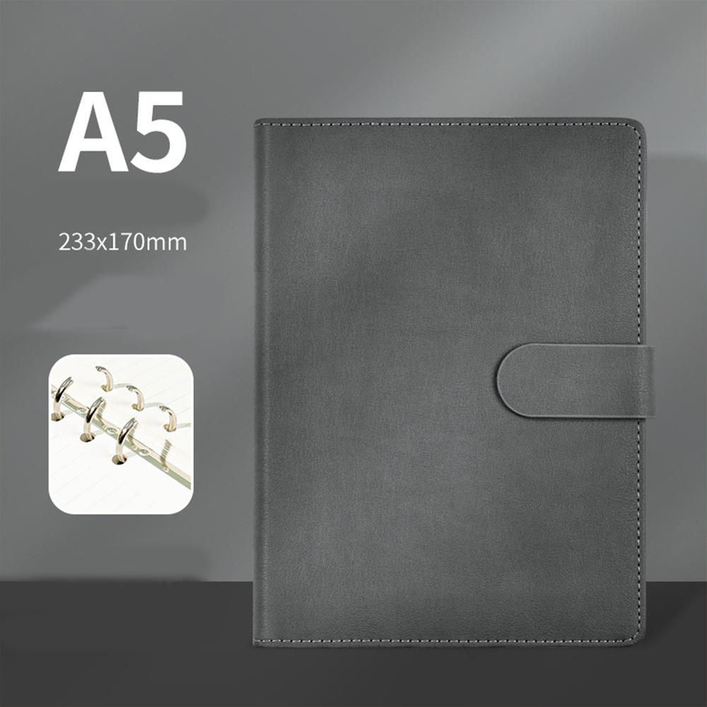 (Free Logo Engraving) A5/B5 High-grade Leather Loose-leaf Notebooks, Business Meeting Minutes, Notepads, Student Subject Notebooks, Diaries