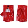 Damen-Herz-Halbfinger-Handschuhe, Tanzhandschuhe, PU-Leder, fingerlose Handschuhe