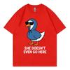 Cute Duck Sunglasses Funny Meme Graphic T Shirts High Street Fashion Trend Short Sleeve Tshirt Unisex Casual Cotton Tshirts