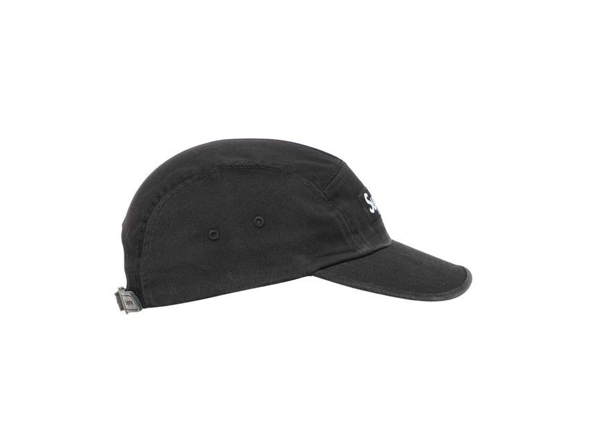 Supreme Gorra de Campo de Sarja de Chino Lavada Negra
