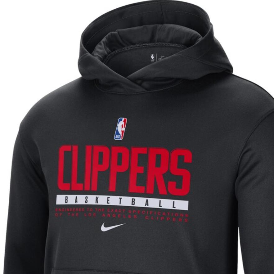 Nike Spotlight On Court Practice Performance Letter Print Casual Sports Long Sleeve Sweatshirt Los Angeles Clippers Unisex Sweatshirt Black CN3852-010