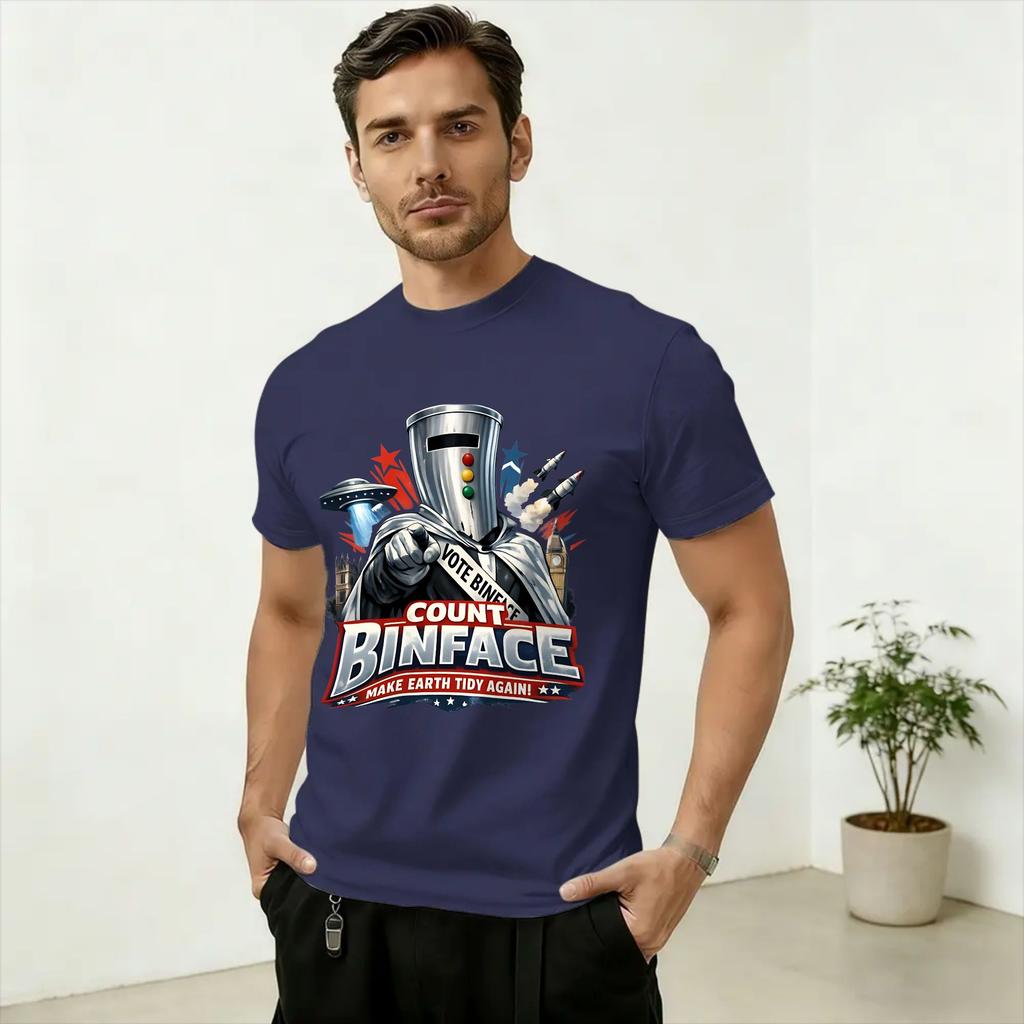 Oversized T Shirt Summer Count Binface Sigma IX Leisure T Shirts  Cotton Tee Shirt for Unisexs Aesthetic Pattern Short Sleeve Tops