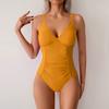 Women's Solid Swimwear Sense Bikini With Chest Pad No Steel Bra Swimwear