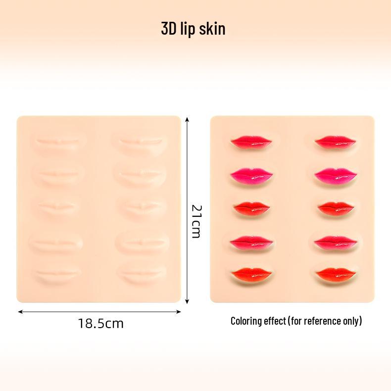 Semi-Permanent Microblading Practice Skin: Soft Silicone Eyebrow, Eye, and Lip Simulation for Beginners; Eyeliner Won't Smudge