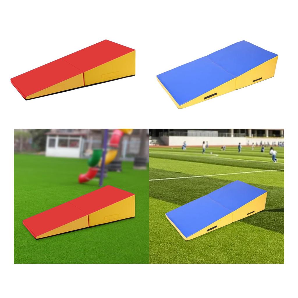 Gym Tumbling Mat Anti Slip Indoor Folding Incline Gym Mat Gymnastics Wedge for Dance Tumbling Skill Training Gym Exercise Kids