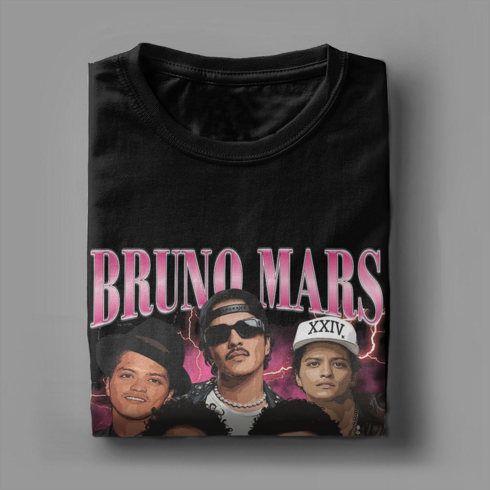 

Bruno Mars Vintage 90s T-Shirt Men Vintage Pure Cotton Tee Shirt O Neck Short Sleeve T Shirt Birthday Present Clothes - Men ... 5XL різнокольоровий