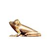 Mini Grenouille en Laiton Massif Ornement de Bureau Porte-clés Décoratif Figurine Animal Crapaud Porte-bonheur Décoration de Maison