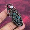 Tree Of Life Copper Azurite Malachite Pendant Copper Wire Wrapped Jewelry Moonstone Gemstone Pendant