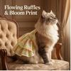 Soft Cute Princess Floral Cat Dress Thin Anti-Shedding Summer Pet Skirt 5 Sizes XS-XL For Indoor Outdoor Daily Home Wear