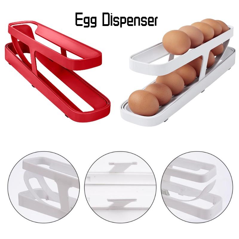 Rolldown Egg Dispenser Space-saving Egg Storage Rack For Refrigerator Gravity Feed Design Easy Egg Distribution
