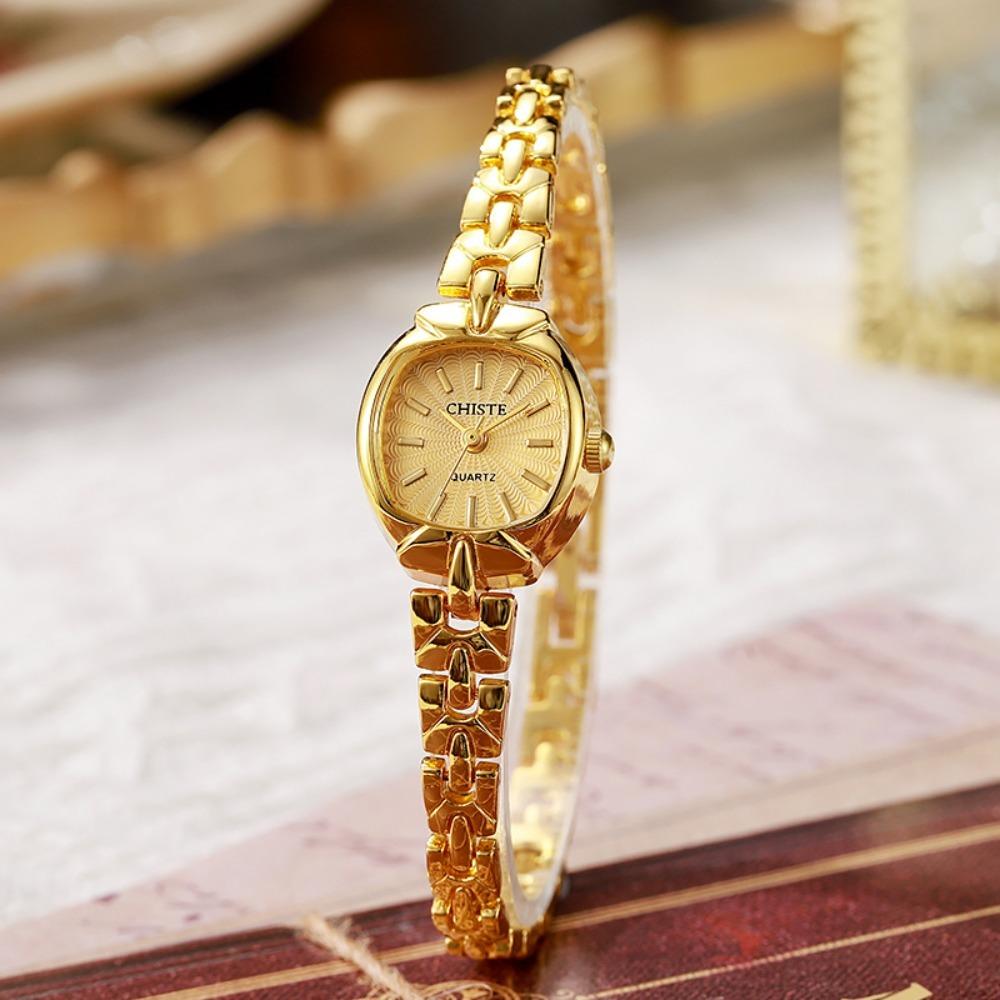 

Retro Bracelet Watches Alloy Quartz Watch Luxury Wristwatch Gift золотой