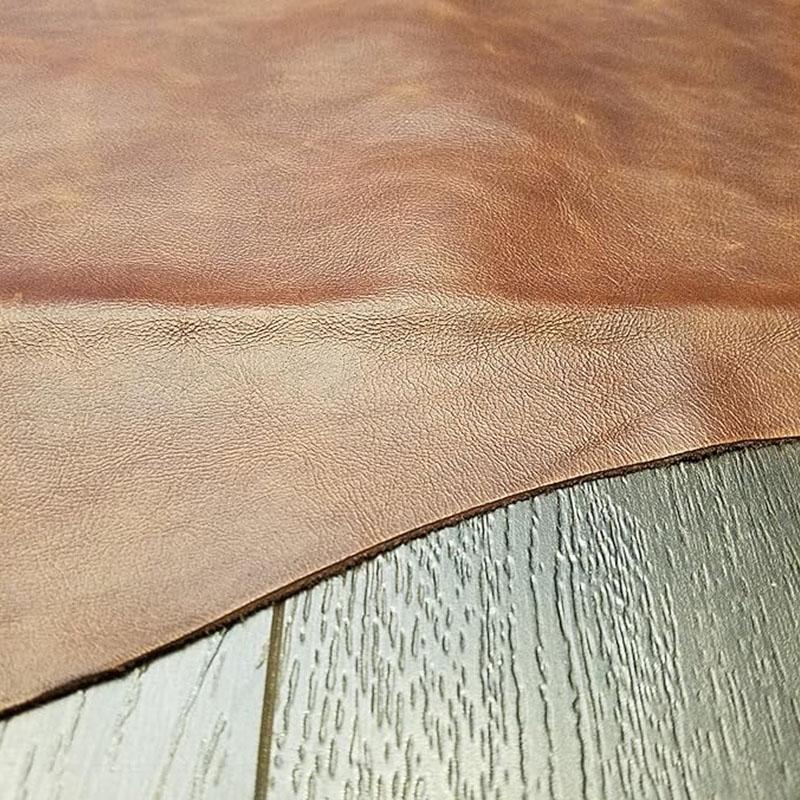 Marron 1,2 mm Cuir Pleine Fleur Ciré Mat Cuir Véritable Matériau Rembourrage Doux Canapé Lit Siège de Tête Fait Main Bricolage Vêtement