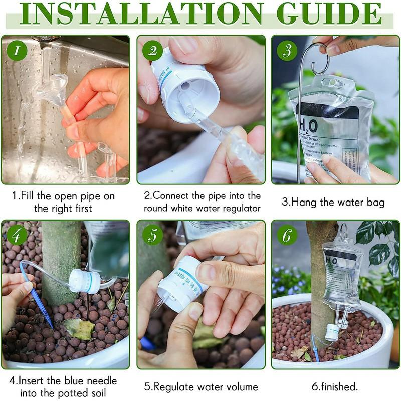 ABS+PVC 350ML Irrigation Drip Bag Automatic Plants Self Watering Tool Device