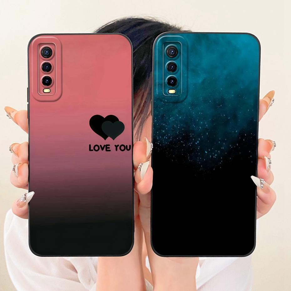 Cute Printed Phone Case For Vivo Y70s Y70t Soft Silicone Shockproof Cases For Vivo Y70S Y70T 5G V2002A Covers Bumpers