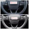 For Ford Escape / Kuga  - 2025 Car Steering Wheel Button Frame Stickers Cover Trim Matte Carbon Fiber Accessories Interior