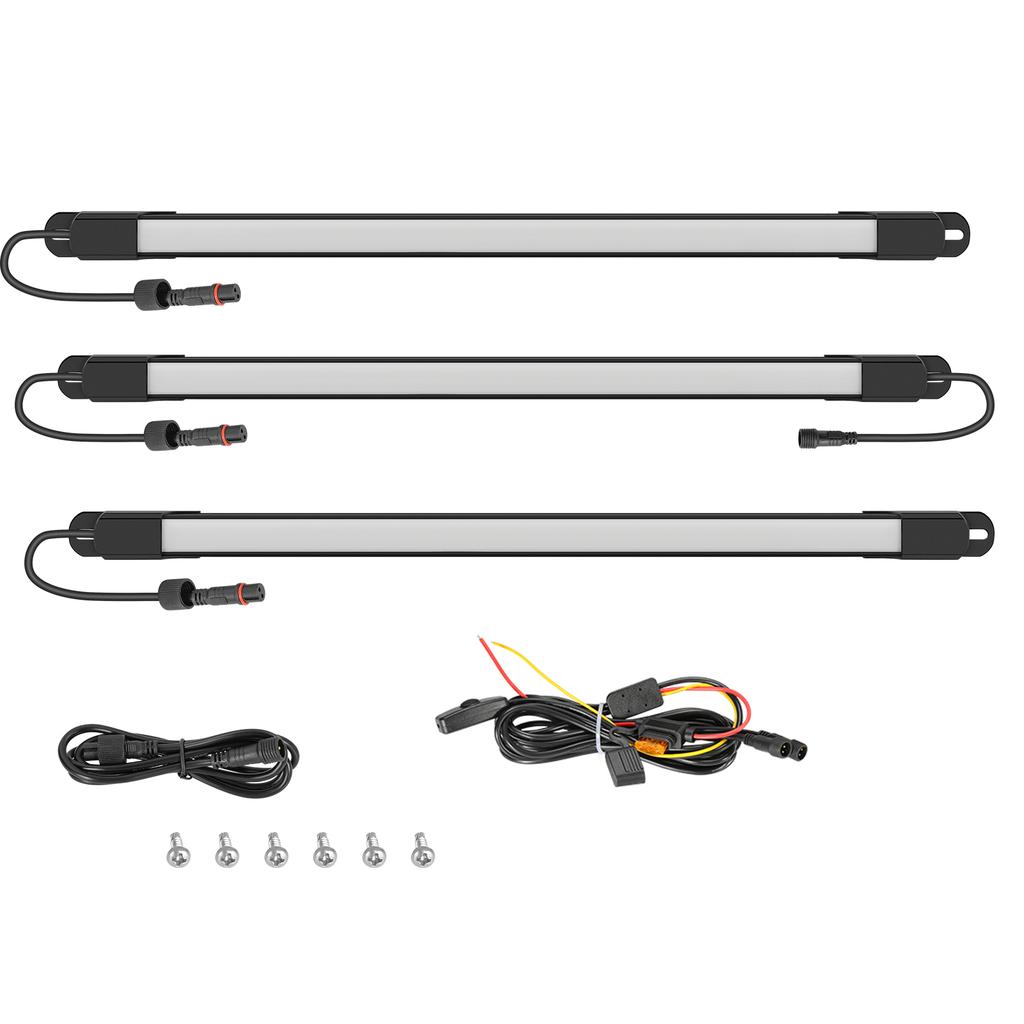 1IN1 2IN1 3IN1 LED Truck Bed Light Kit 66/132/198 White Waterproof LED Pickup Bed Lighting Rear Cargo Work Box Grill Accent Bar