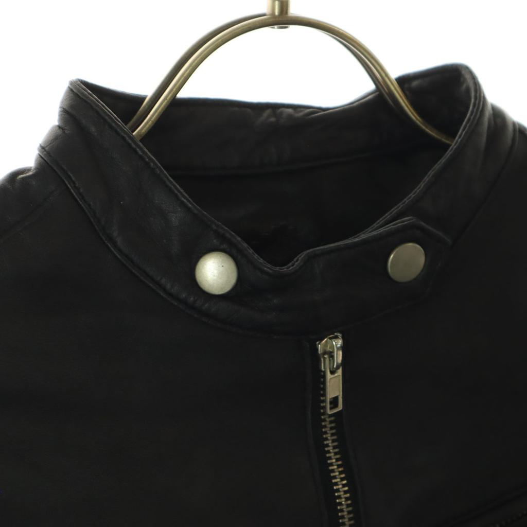 mystic Long sleeve leather Single riders jacket F black Sheep leather Women Used