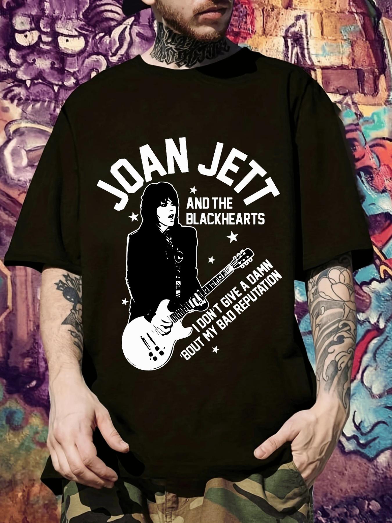 

Joan Jett and The Blackhearts Graphic T-shirt - Vintage Rock Band Tee with Joan Jett & Guitar XL