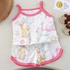 Mädchen Sommerkleidungssets Sommer Neues Baby Ärmellose Oberteile + Shorts 2-teiliges Anzug Mädchenkleidungsset Kinder Baumwollkleidung