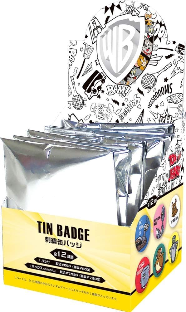 

Tees Factory Tom and Jerry Embroidery Can Badge Funny Art/BOX (12 pieces) TJ-5522960BX