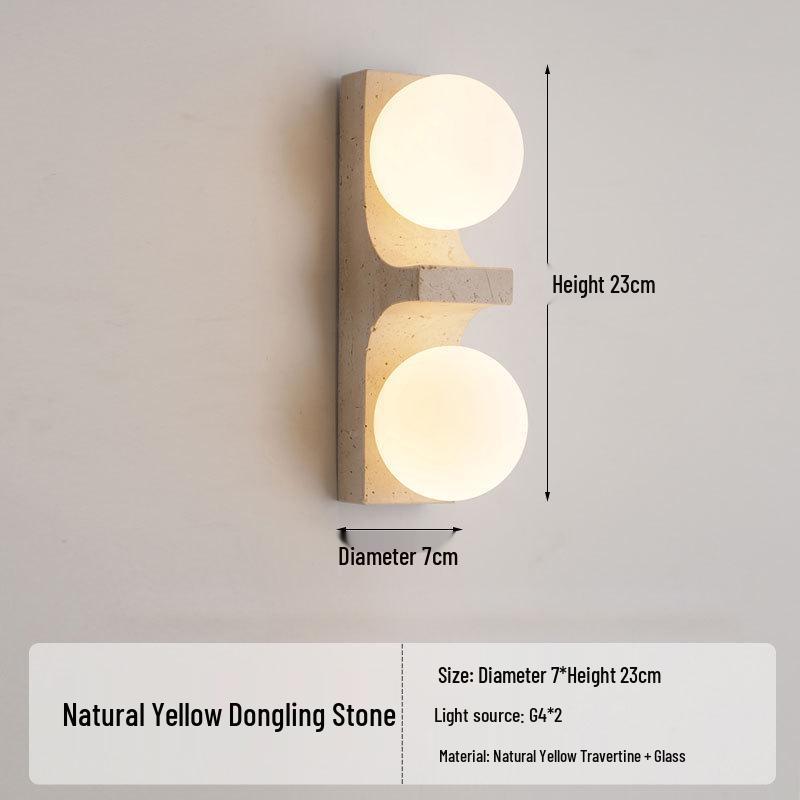 Wabi-Sabi Mid-Century Creme Wandlampe für Schlafzimmer oder Wohnzimmer