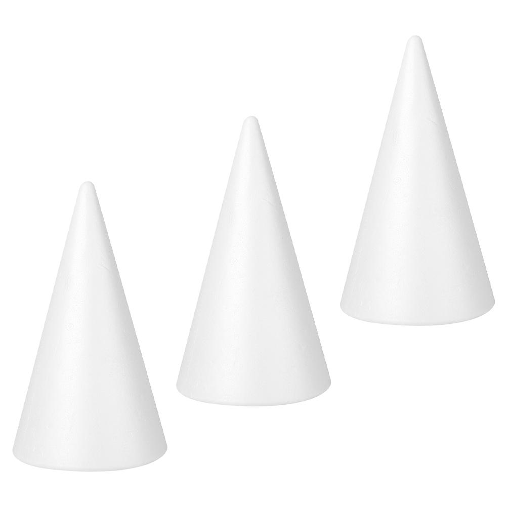 2Pcs DIY Foam Cones for Creative Craft Projects Decorative Craft Supplies for Educational Activities At Home