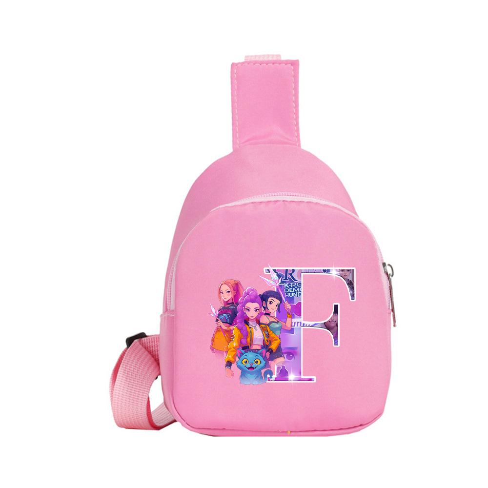Anime Tegneserie 26 Engelsk Bogstav K-Pop Dæmonjægere Kawaii Brysttaske til Dreng Pige Skuldertaske Studerende Bærbar Crossbody Pung Barn Julegave