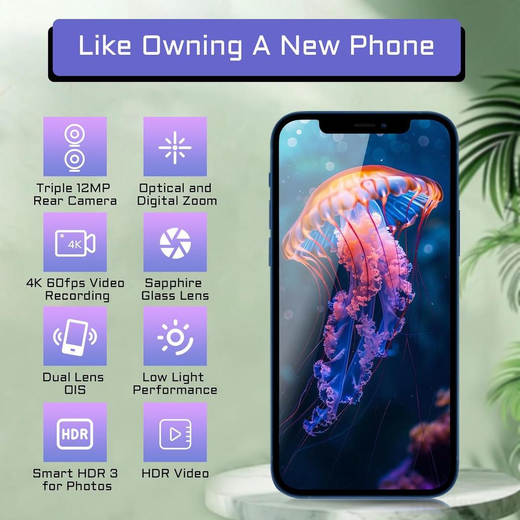 For iPhone 13/13 Mini OEM 12MP Main Rear Back Camera Replacement Ultra Wide Lens Optical Image Stabilization 5X Zoom Smart HDR A2631 A2633 A2634