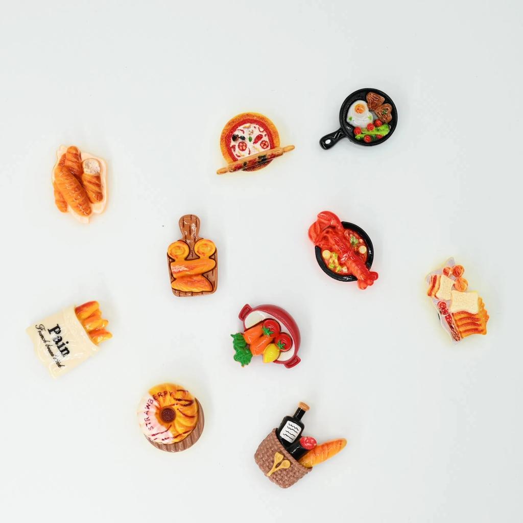Set de 5 Magneți de Frigider Asortați 3D Creativi cu Tematică Alimentară Magneți Decorativi din Plastic Faux Cuisine, Magneți de Bucătărie Dreptunghiulari