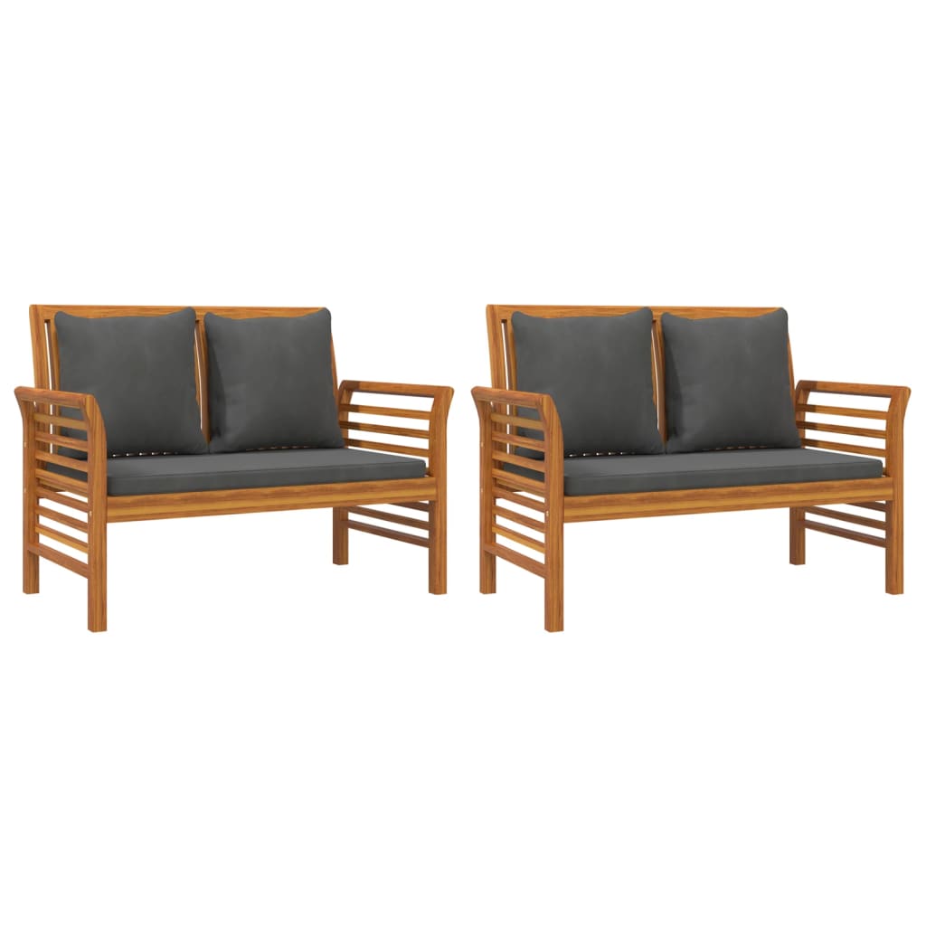 3 Piece Garden Lounge Set with Cushions Solid Acacia Wood