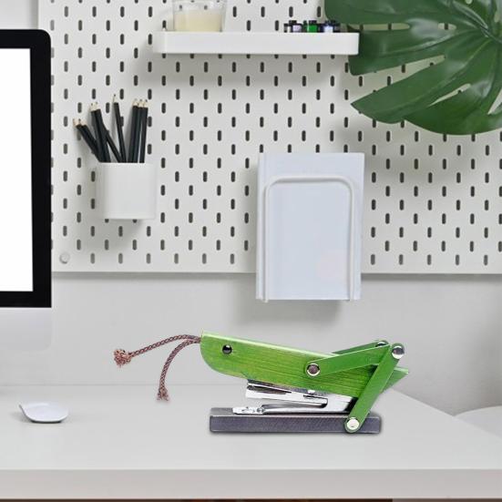 Grasshopper Stapler Ergonomic Handle Metal Stapler Durable Desktop Paper Binder Compact Portable