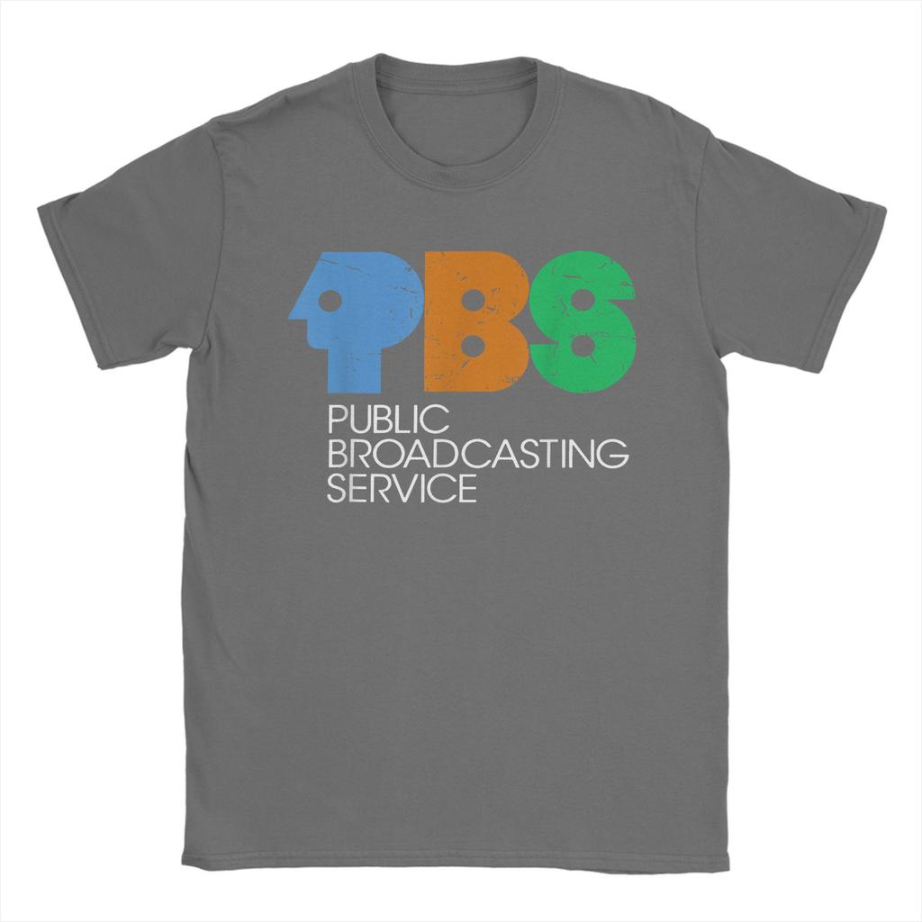 Novelty Vintage 70s 80s Protect P.B.S Logo T-Shirts Men Crew Neck 100% Cotton T Shirts Save PBS Short Sleeve Tee Classic Clothes