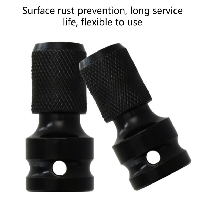 1/2'' Square To 1/4'' Socket Adapter Drill Wrench Ratchet Drive Reducers Extension Square Impact Driver Bit Set