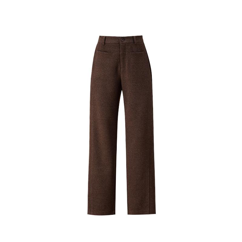 Winter thick drape high-waisted straight-leg pants that conceal flesh and slim casual pants, loose women's pants that are versatile