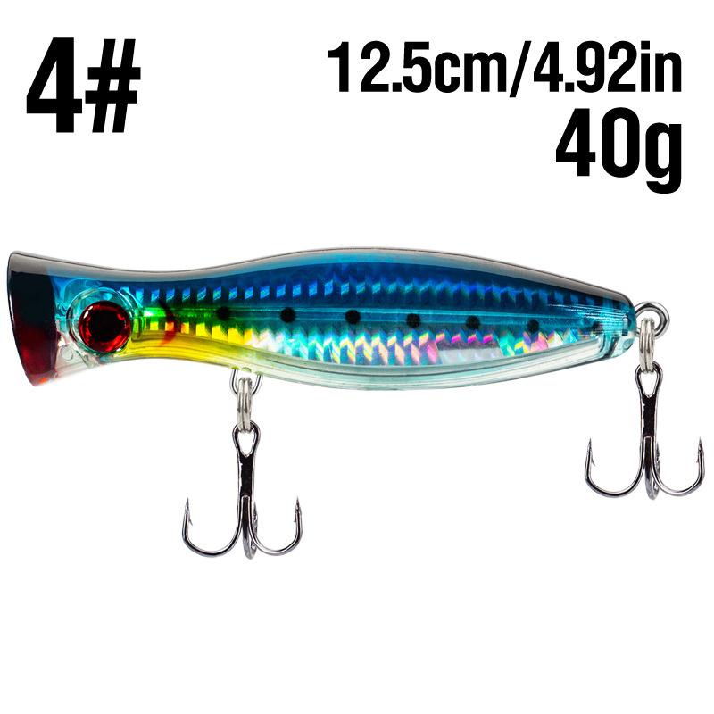 Big Popper Wobbler Angelköder Schwimmender Köder 12Cm 40G Topwater Köder Whopper Salzwasserköder Isca Künstliche Hecht Tackle