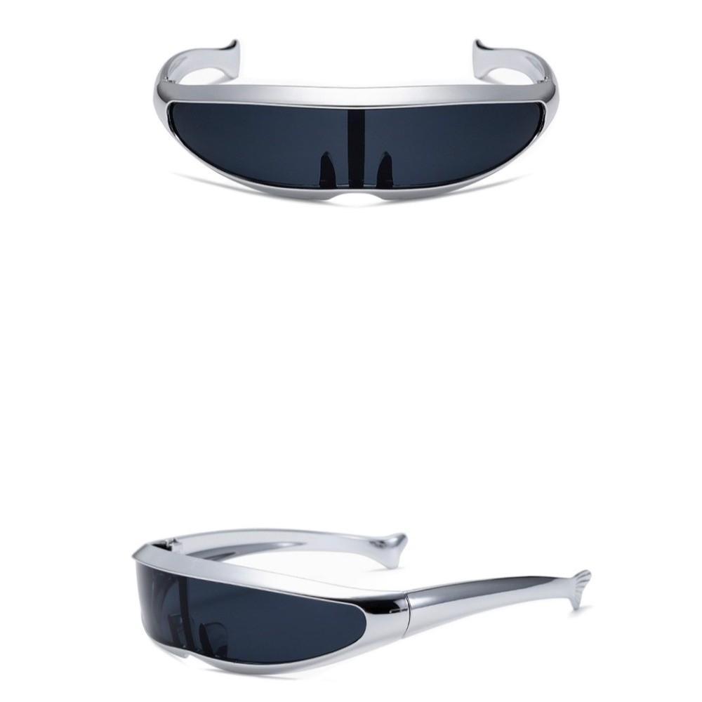 Electroplated Blocking Sunglasses One-piece Mirror Steampunk Sunglasses Vintage Women Eyeglass  Men