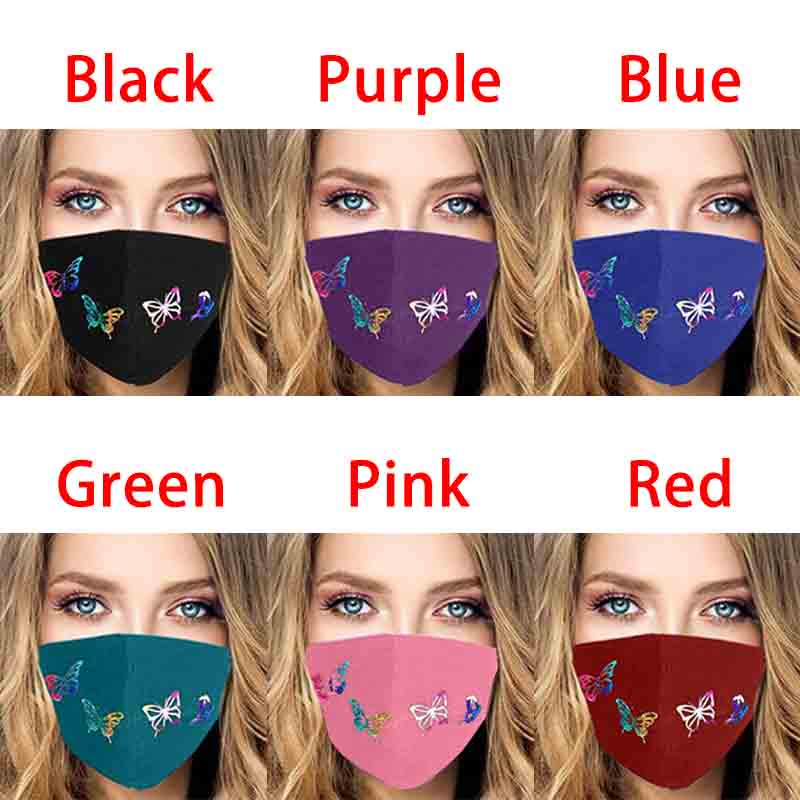 New Trending Contemporary Butterfly Print Cotton Face Sport New Fashion ...