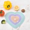 Love Heart Shape Heat Resistant Silicone Mat Drink Cup Coasters Insulation Nonslip Pot Holder Thicken Table Placemat Accessories