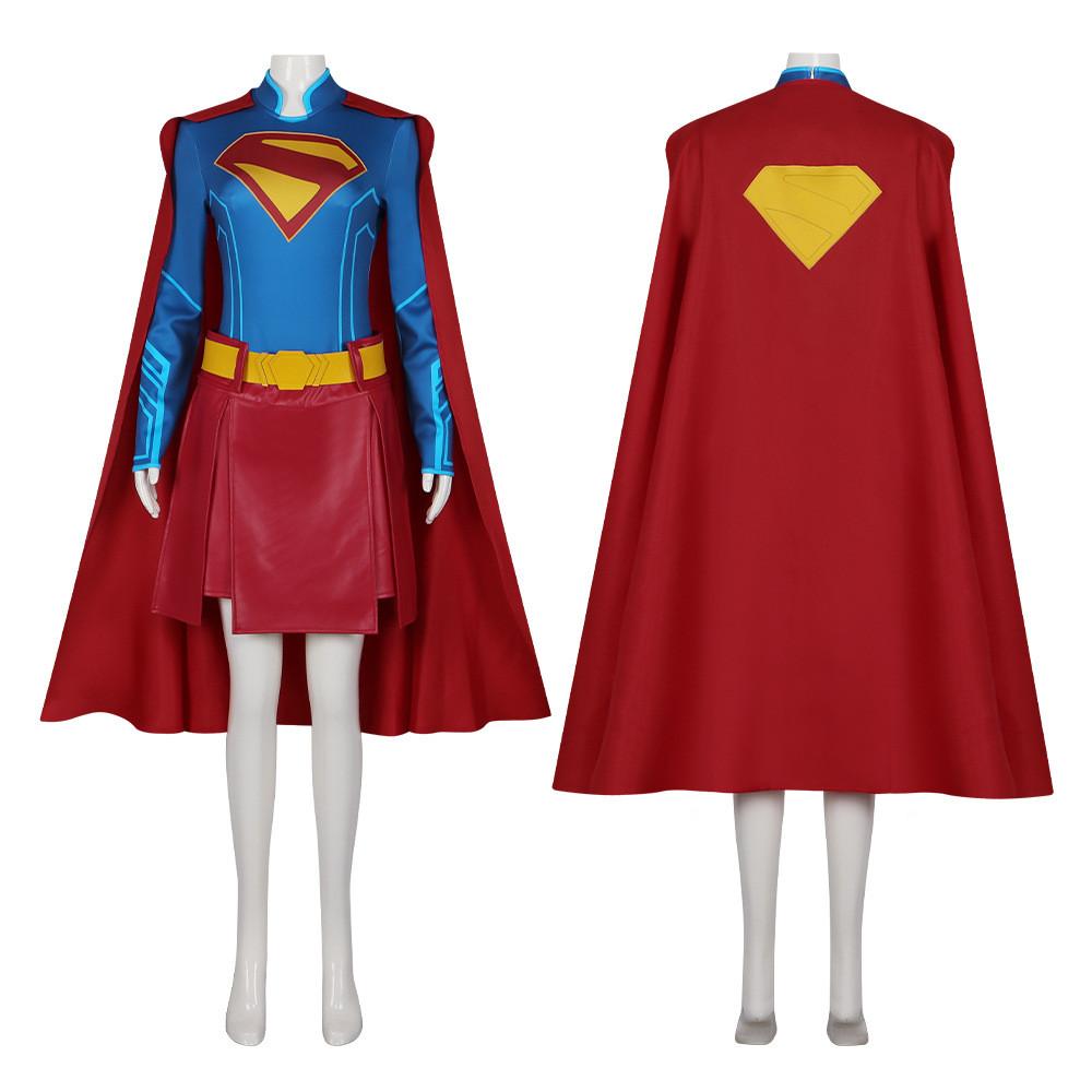 Supergirl Cosplay Costume For Women With Polyester Fabric For Halloween And Stage Shows