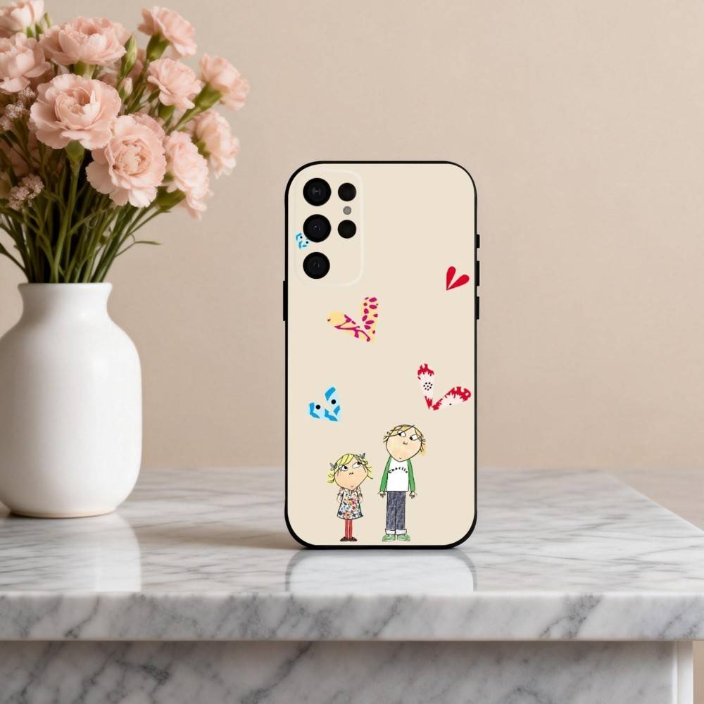 C-Charlie-E and L-Lola-A Phone Case For Samsung S25,S24,S21,S22,S23,S30,Ultra,S20,Plus,Others Soft Black Cover